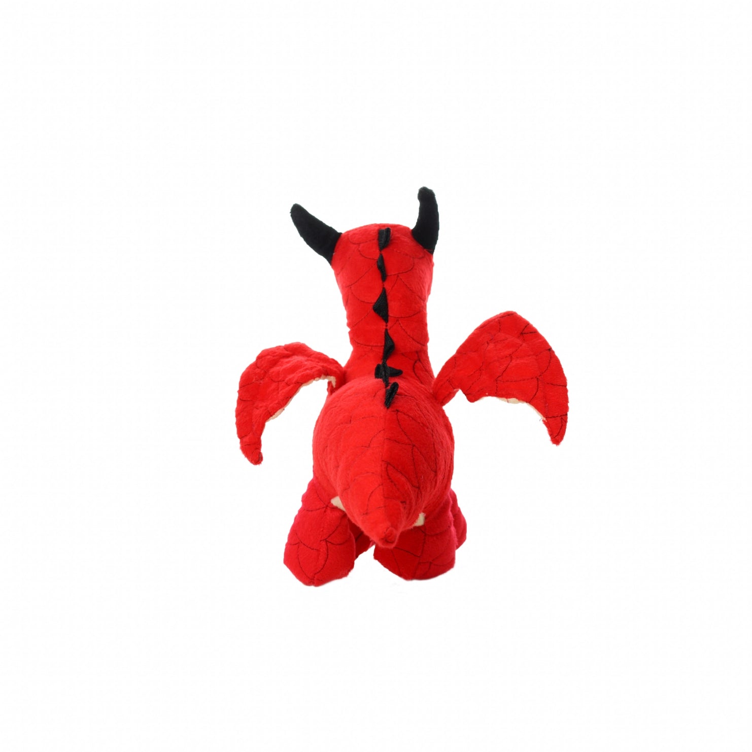 Tuffy Dog Toys - Mighty Dragon Red Plush Squeaky Dog Toy