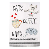 Glory Haus - Tea Towel Cats, Coffee, Naps
