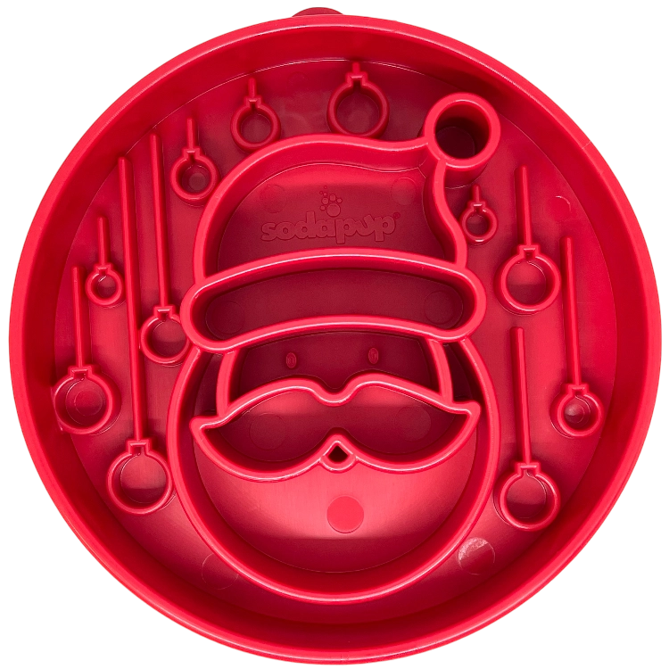 SodaPup - eBowl Enrichment Slow Feeder Santa Design