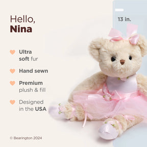 Bearington Collection - Nina Teddy Bear Ballerina
