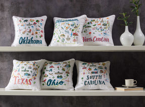 Peking Handicraft - Pillow Oklahoma Embroidered