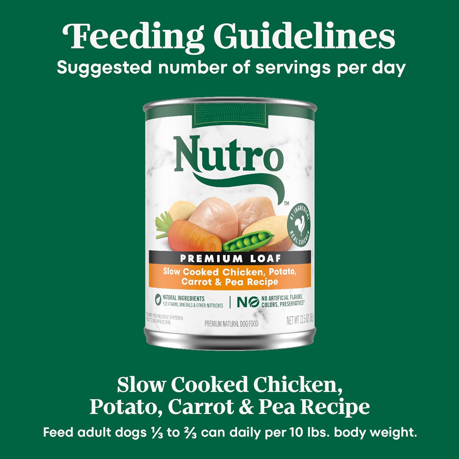 Nutro Ultra - Premium  All Breeds, Adult Dog Grain-Free Slow Cooked Chicken, Potato, Carrot & Pea Loaf Recipe Canned Dog Food - Southern Agriculture 