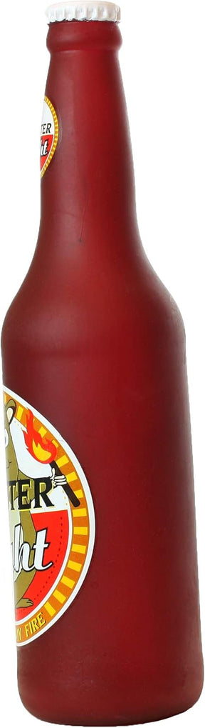Tuffy Dog Toys - Beer Bottle Hamster Light Silly Squeaker Dog Toy