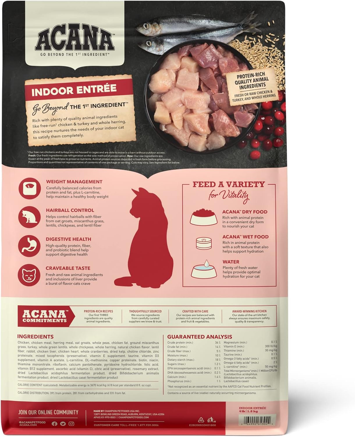 Champion Petfoods Acana - Indoor Chicken & Turkey Dry Cat Food