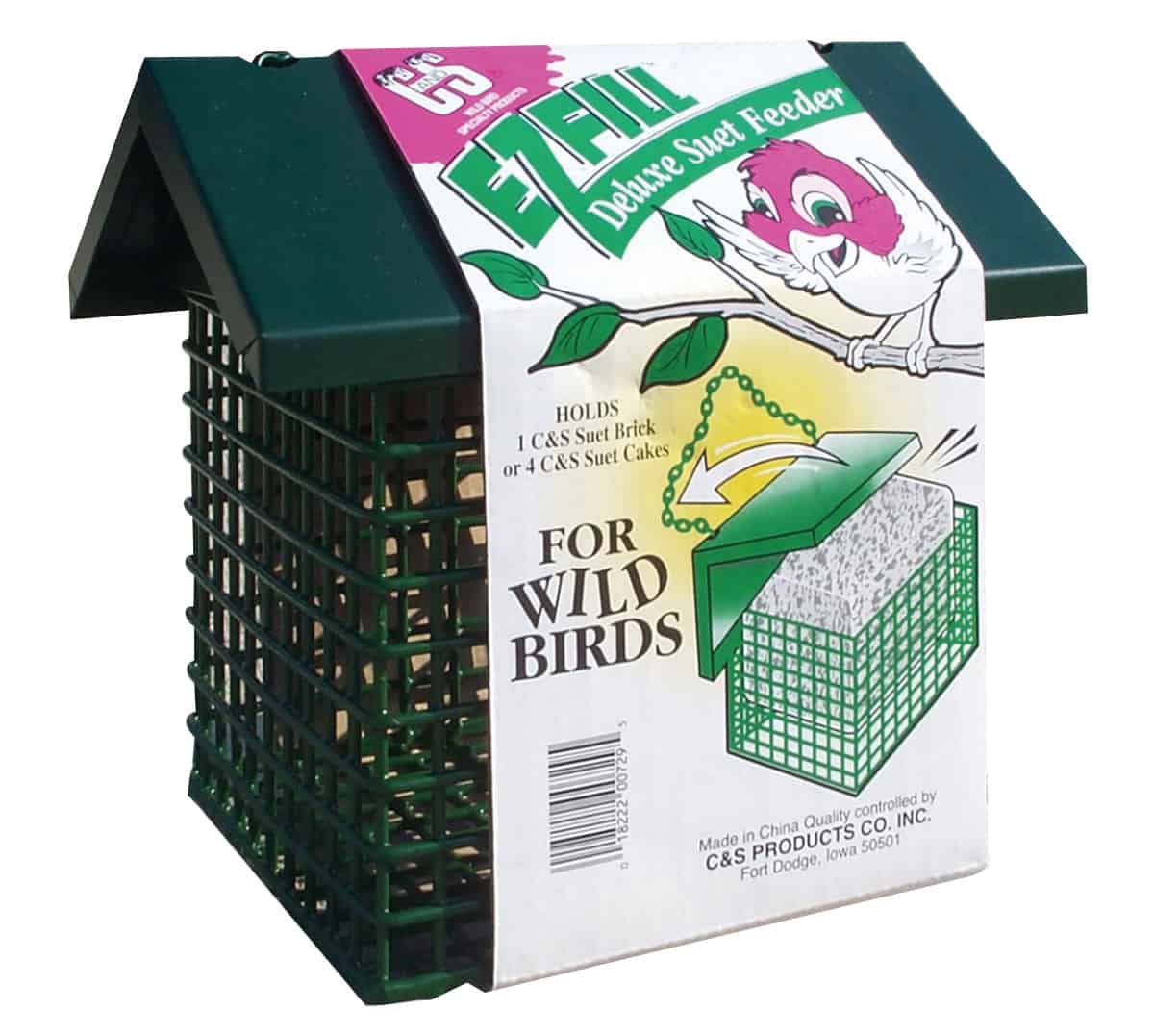 C & S Products - Suet Feeder w/ Roof EZ Fill