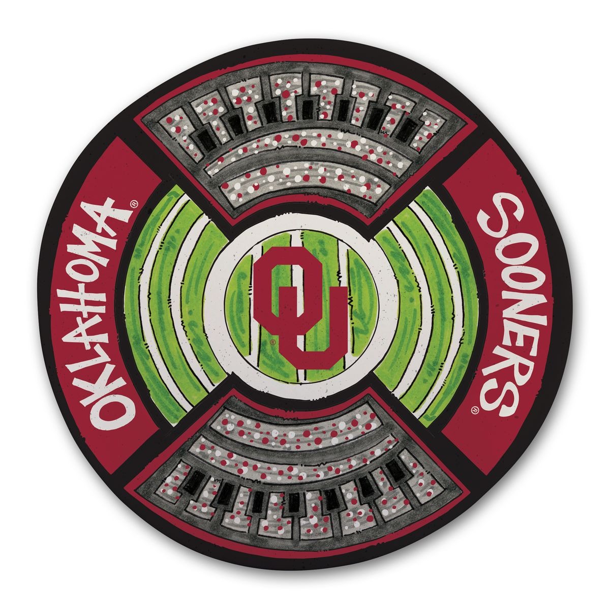 Magnolia Lane - Collegiate Round Stadium Platter