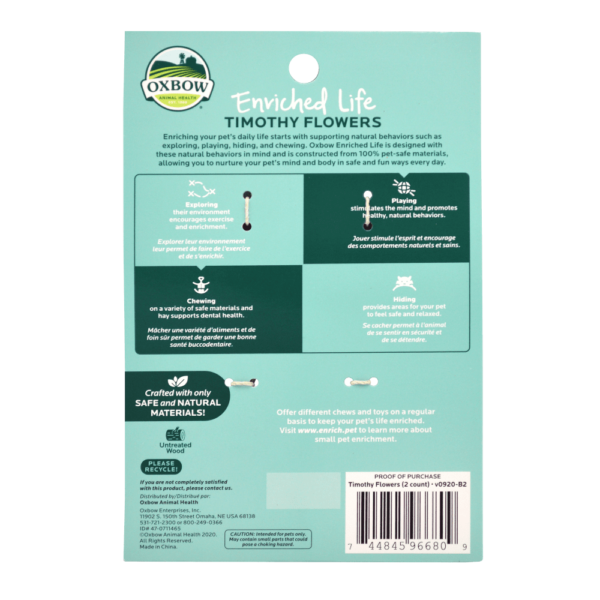 Oxbow - Enriched Life Timothy Flowers Small Animal Chew Toy by Oxbow