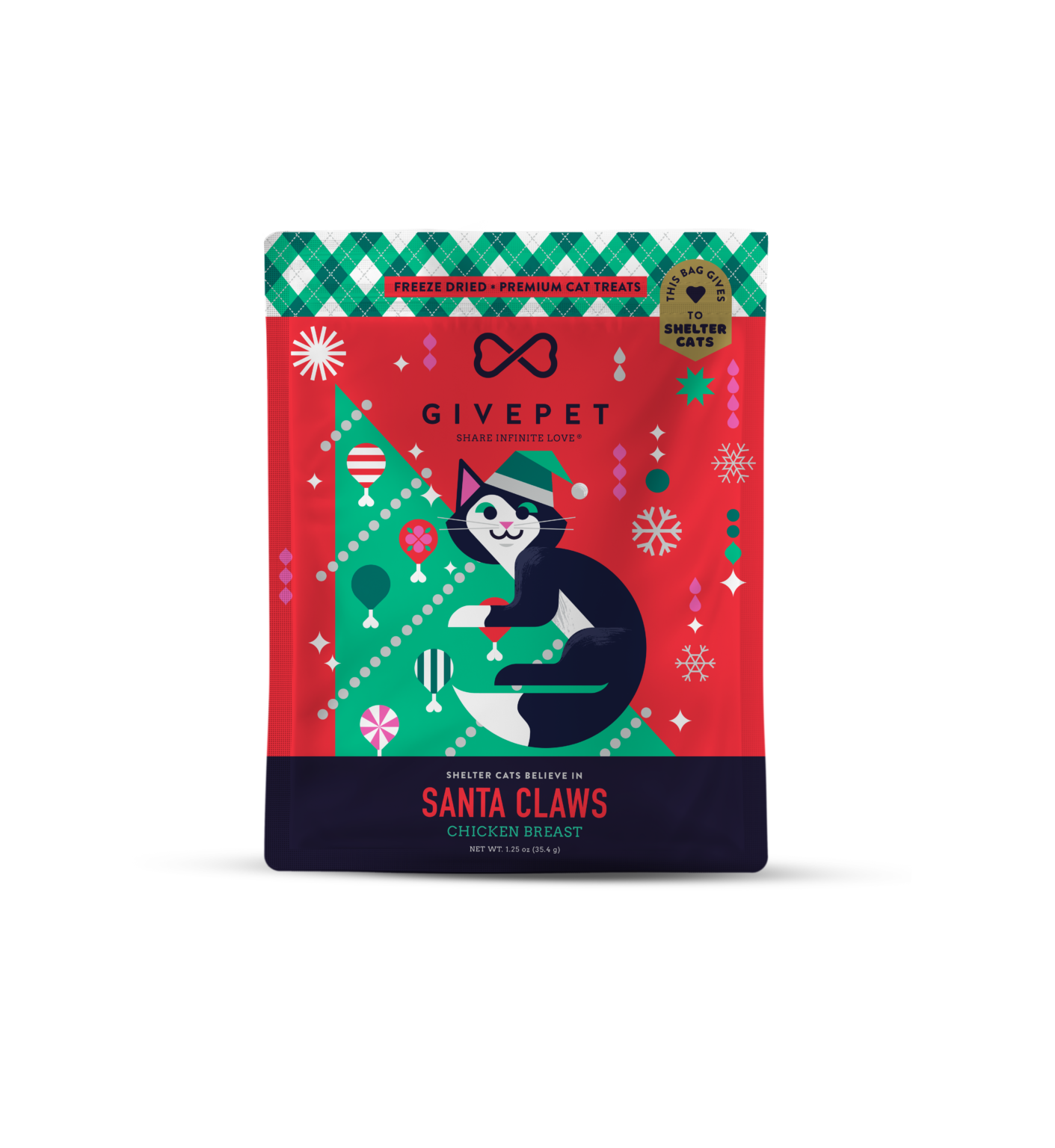 GivePet - Santa Claws FreezeDried Cat Treats - Southern Agriculture 