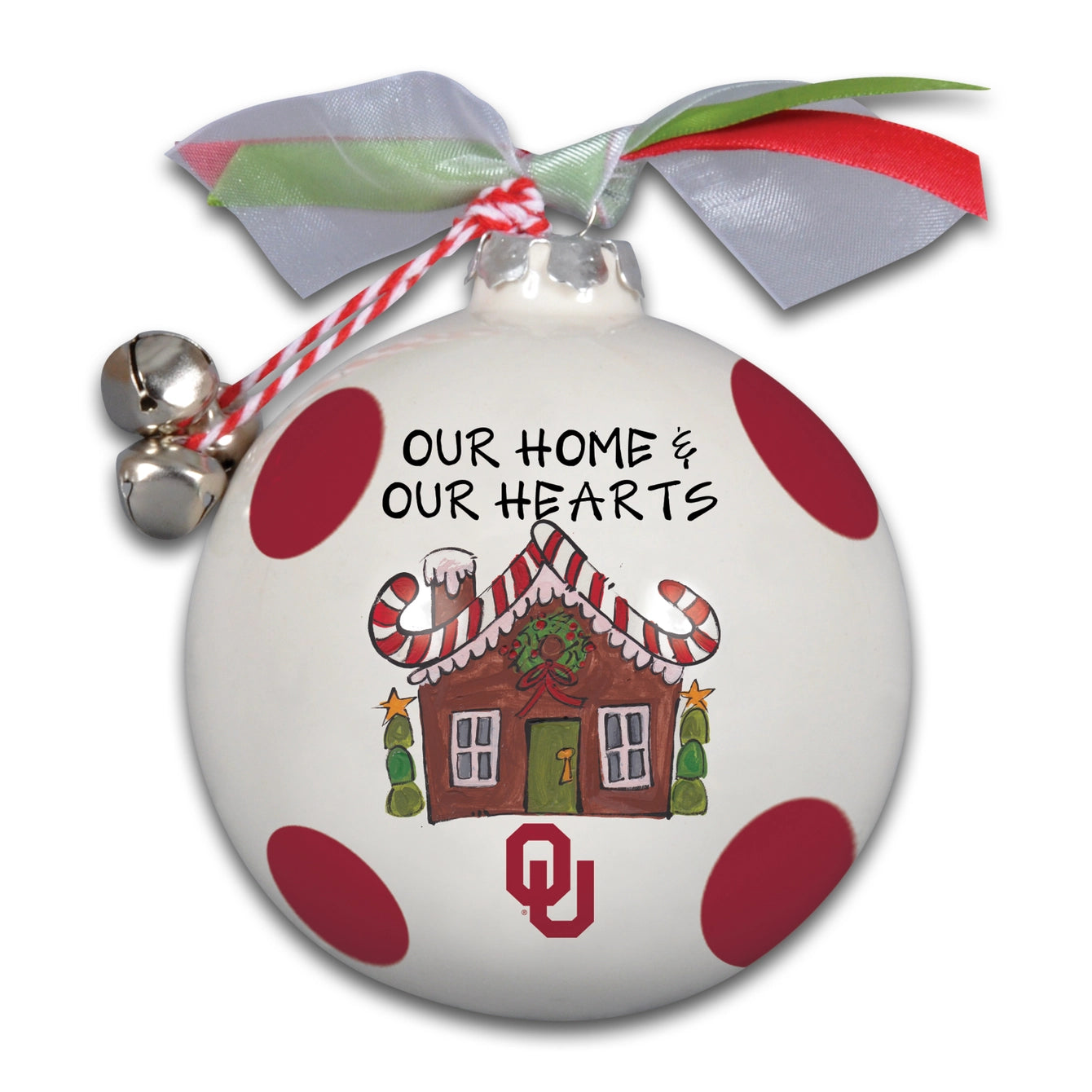 Magnolia Lane - "Our Home & Our Heart Belong to" Collegiate Ornament