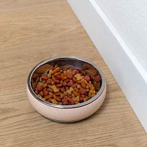 Petshop by Fringe Studio - Pet Bowl with Metal Insert Beige & Green
