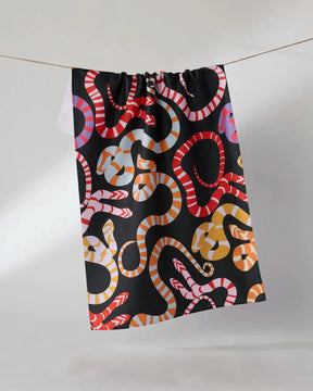 Geometry - Tea Towel Serpentine Riot