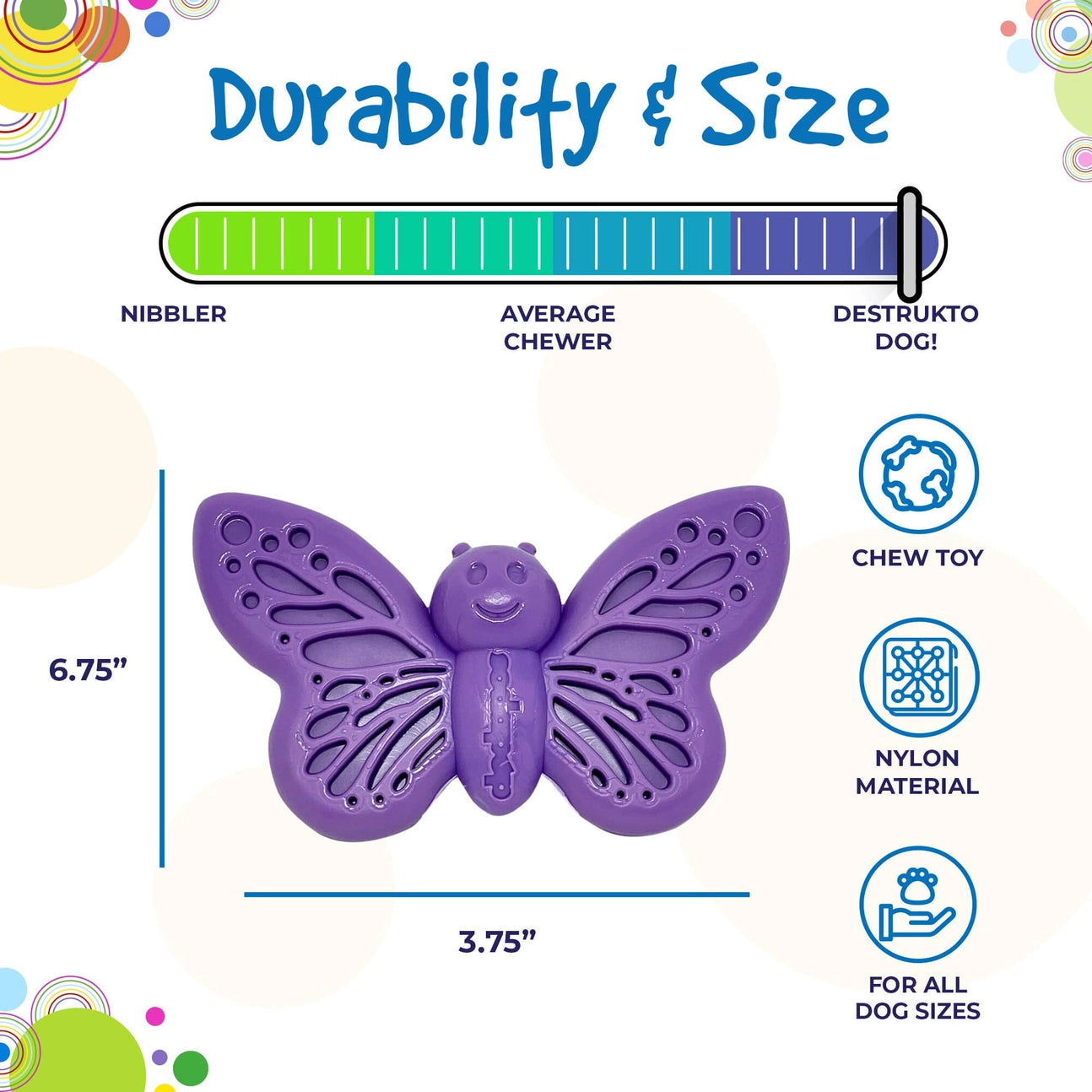 SodaPup - Butterfly Enrichment & Chew Dog Toy