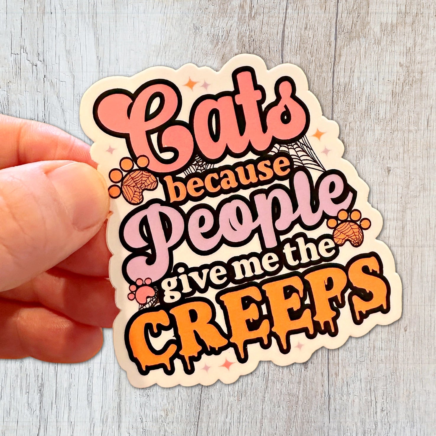 Bad Tags - Cats Because People Give Me the Creeps Sticker