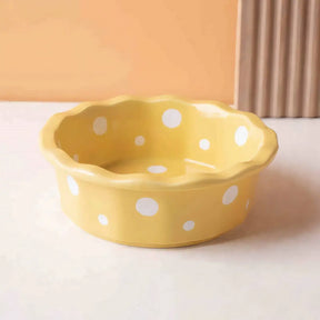 PawPaw Wholesale - Cat Bowl Ceramic Polka Dot