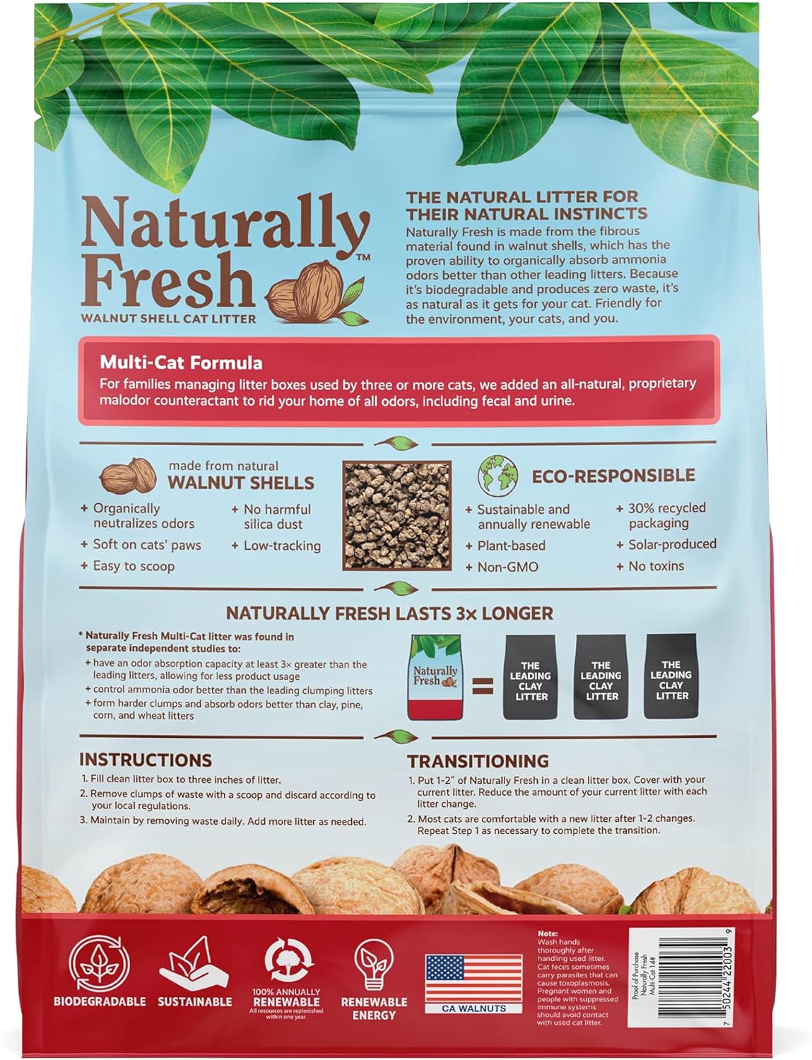 Eco Shell - Naturally Fresh Multi-Cat Formula Cat Litter
