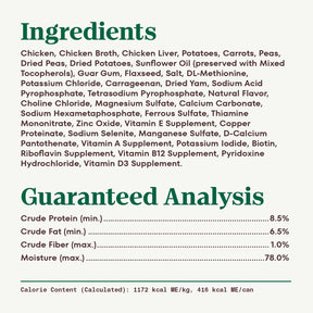Nutro Ultra - Premium  All Breeds, Adult Dog Grain-Free Slow Cooked Chicken, Potato, Carrot & Pea Loaf Recipe Canned Dog Food - Southern Agriculture 