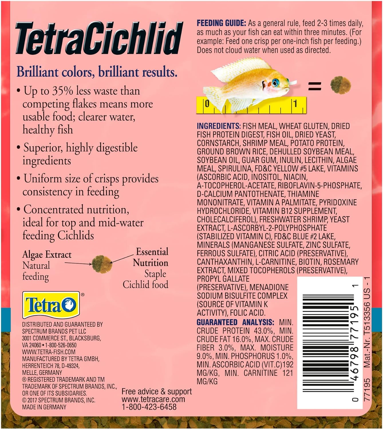 Tetra - Cichlid Crisps Food