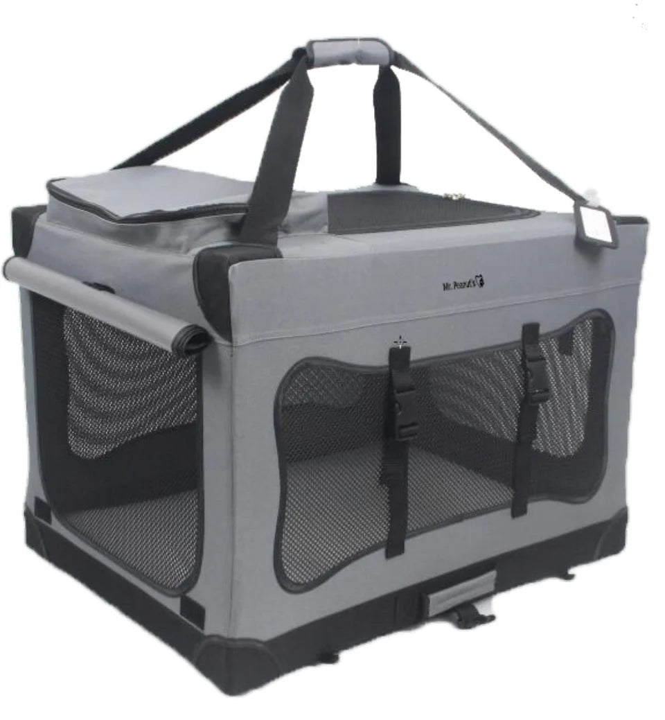 Mr. Peanut's - Soft Sided Portable Pet Crate with Lightweight Aluminum Frame