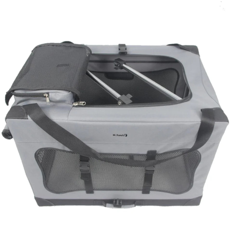 Mr. Peanut's - Soft Sided Portable Pet Crate with Lightweight Aluminum Frame