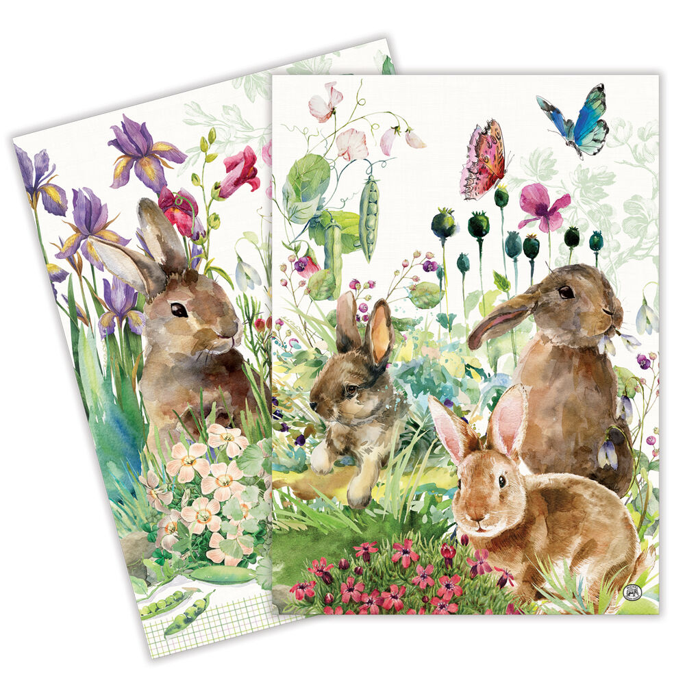 Michel Design Works Kitchen Towel - Bunny Meadow 2pack
