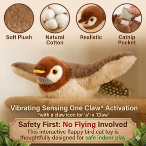 Vigor - Sparrow Bird Chirping Cat Toy Plush