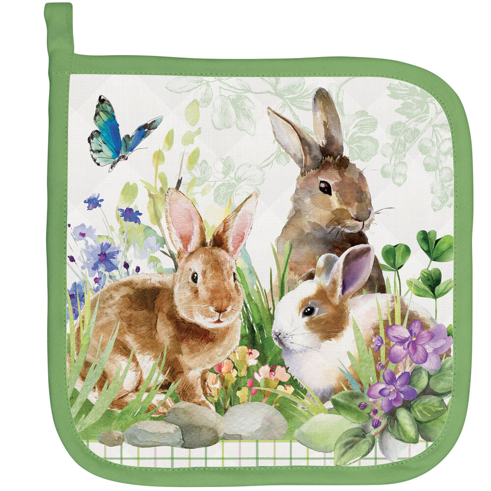 Michel Design Works Potholder - Bunny Meadow
