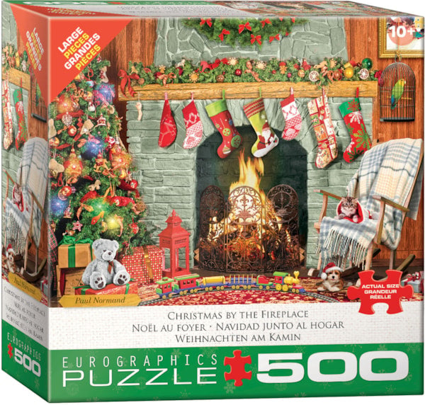 Eurographics Puzzles - Puzzle Christmas by the Fireplace