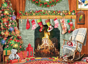 Eurographics Puzzles - Puzzle Christmas by the Fireplace