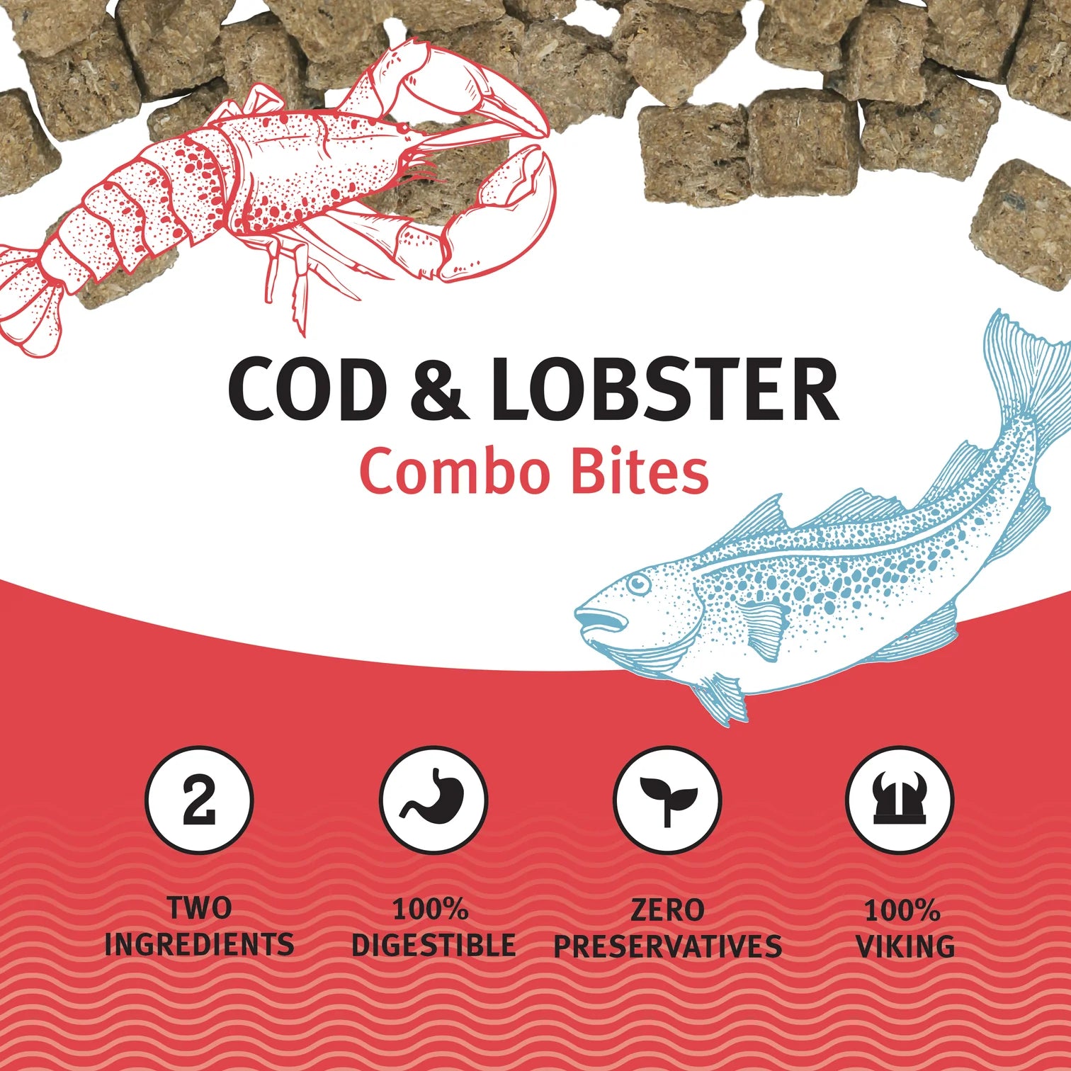 Icelandic+ Combo Bites Cod & Salmon Pure Fish Treats For Dogs