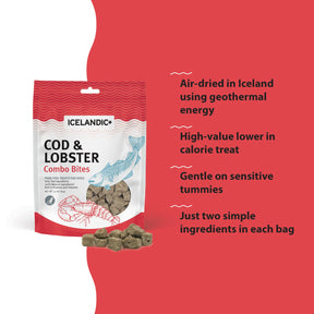 Icelandic+ Combo Bites Cod & Salmon Pure Fish Treats For Dogs