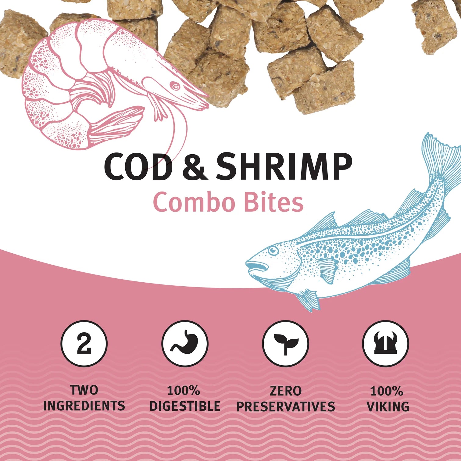 Icelandic+ Combo Bites Cod & Shrimp Pure Fish Treats For Dogs