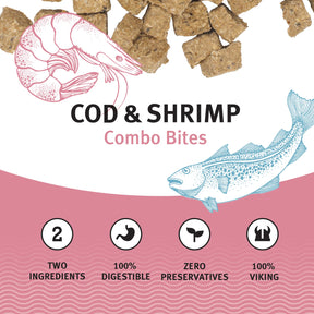 Icelandic+ Combo Bites Cod & Shrimp Pure Fish Treats For Dogs