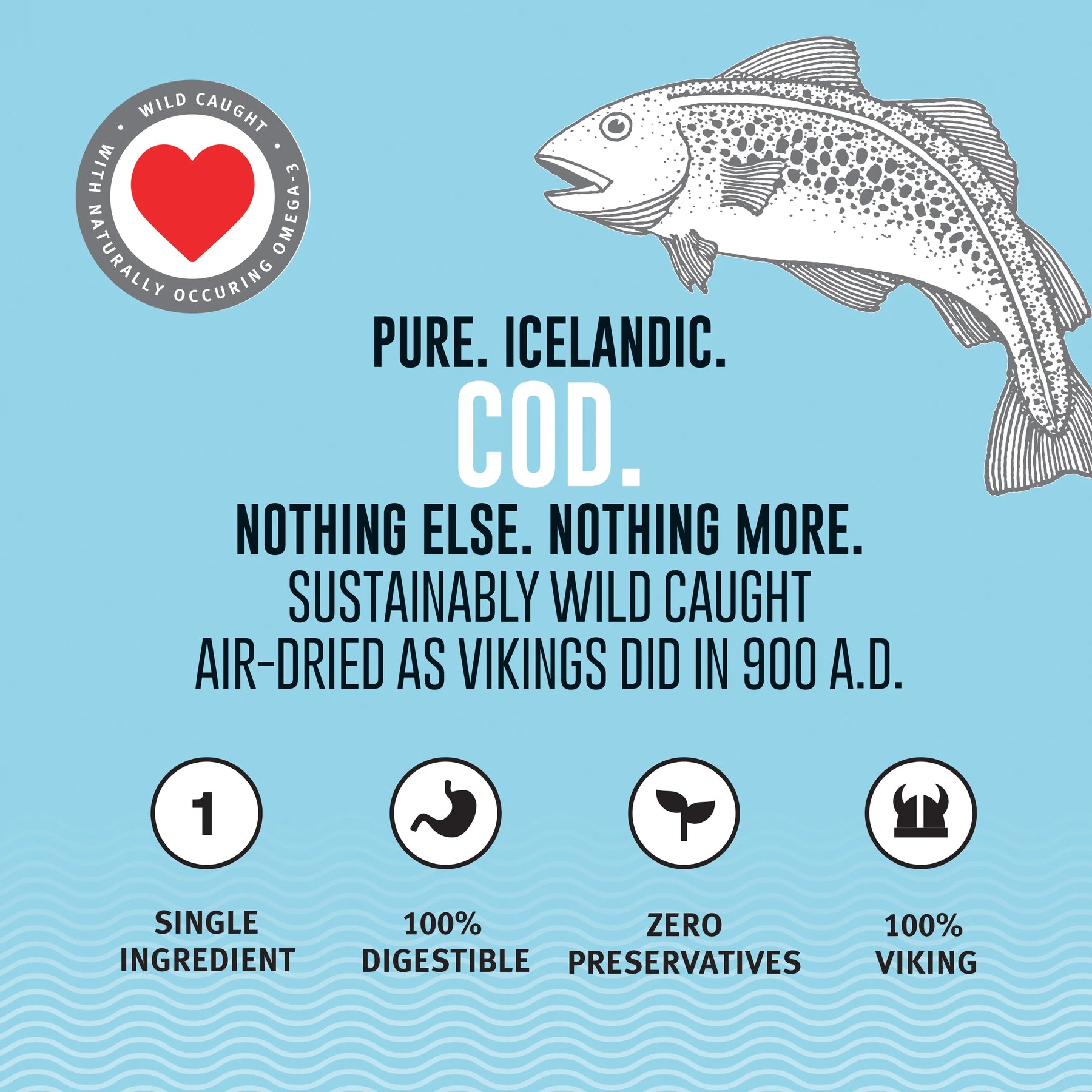 Icelandic+ Cod Short Chew Sticks Hand