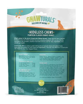 Pawsitive Pets - Gnawturals Hideless Chews - Pumpkin Ribbed Knotted Bones