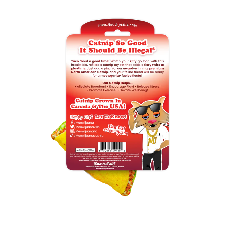 Meowijuana - Get Spicy Taco Margarita Catnip Toy
