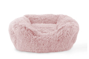 Precious Tails - Cuddler Round Luxe Faux Fur Pet Bed, Pink