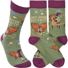 Primitives by Kathy - Socks Anti-Social Butterfly