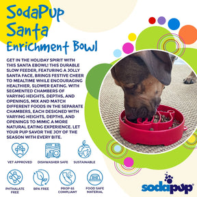 SodaPup - eBowl Enrichment Slow Feeder Santa Design