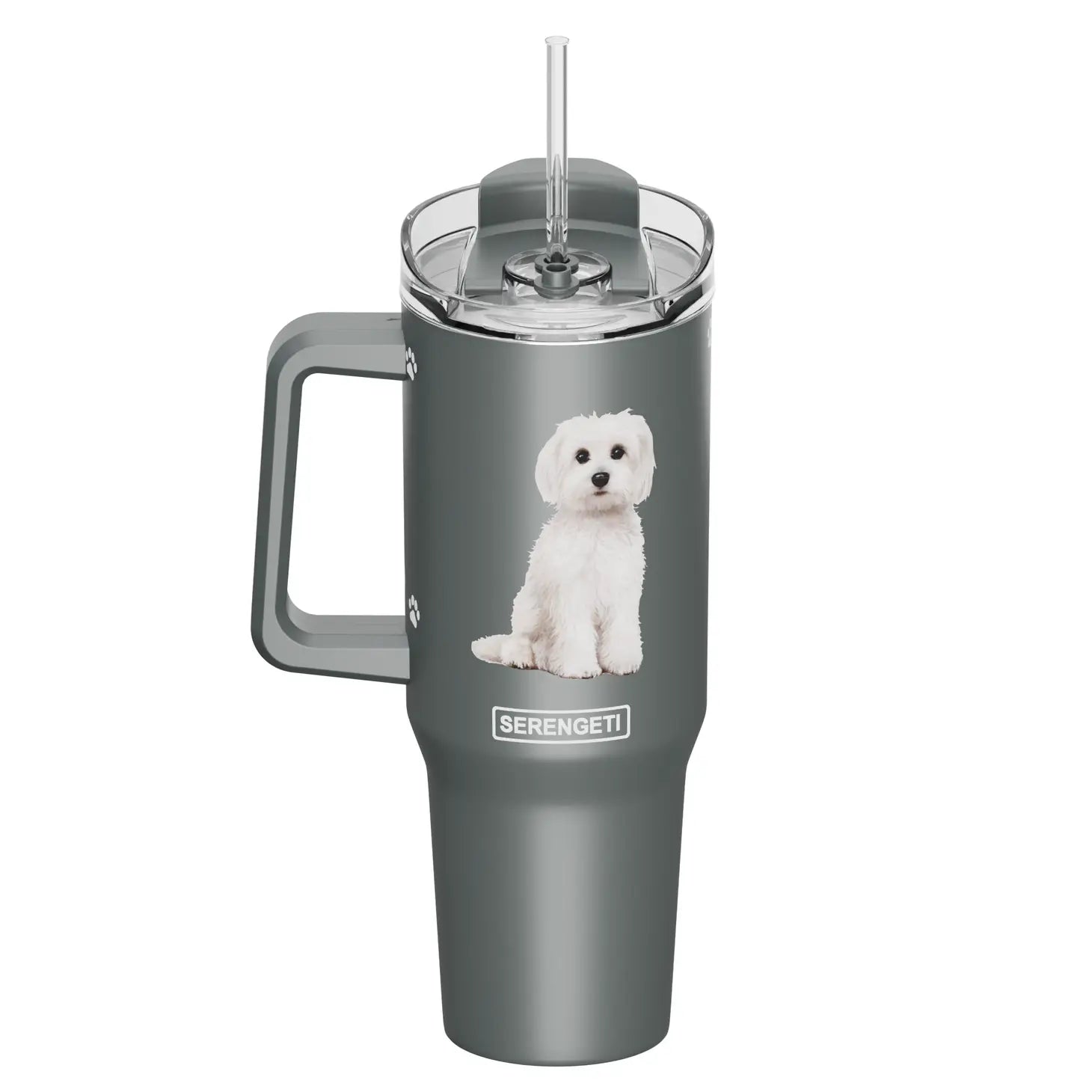 E & S Imports - Tumbler with Handle & Straw Maltese