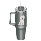 E & S Imports - Tumbler with Handle & Straw Maltese