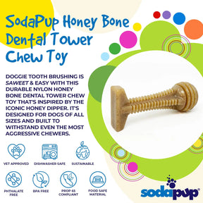 Honey Bone Dental Tower Ultra Durable Nylon Dog Chew Toy - Southern Agriculture 