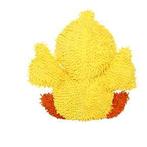 Tuffy Dog Toys - Mighty Microfiber Ball Duck Yellow Large Squeaky Durable Toy