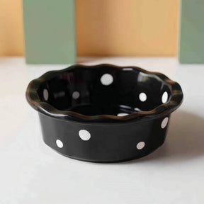 PawPaw Wholesale - Cat Bowl Ceramic Polka Dot