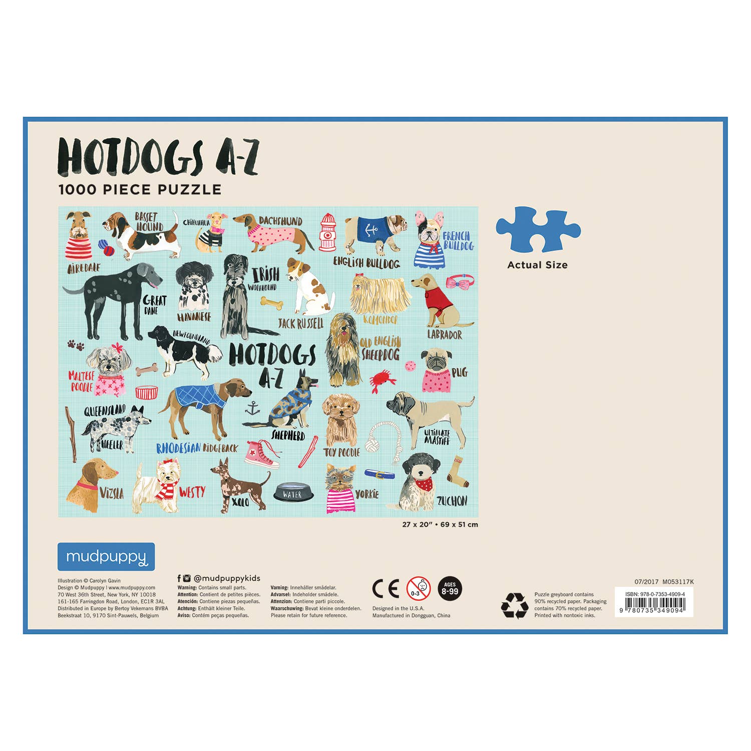 Chronicle-Hachette Book - Puzzle Hot Dogs A-Z