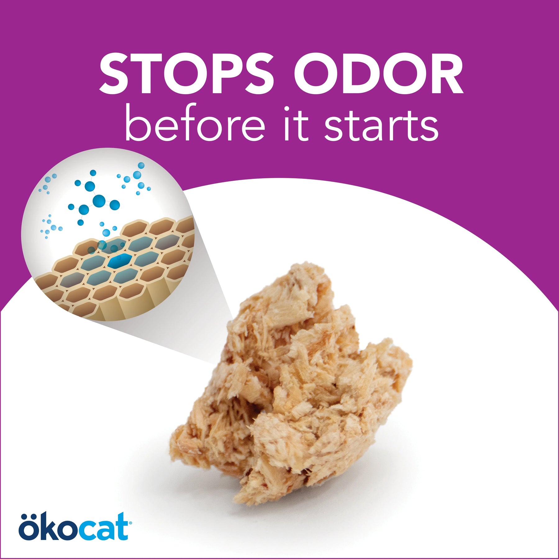 ökocat - Natural Wood Litter Low Tracking Mini Pellets Clumping