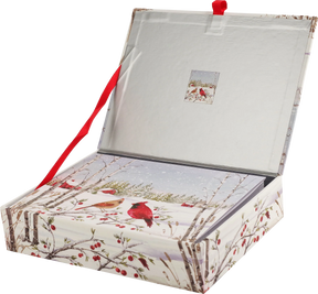 Peter Pauper Press - Holiday Cards Set Cardinals in Winter in Snow