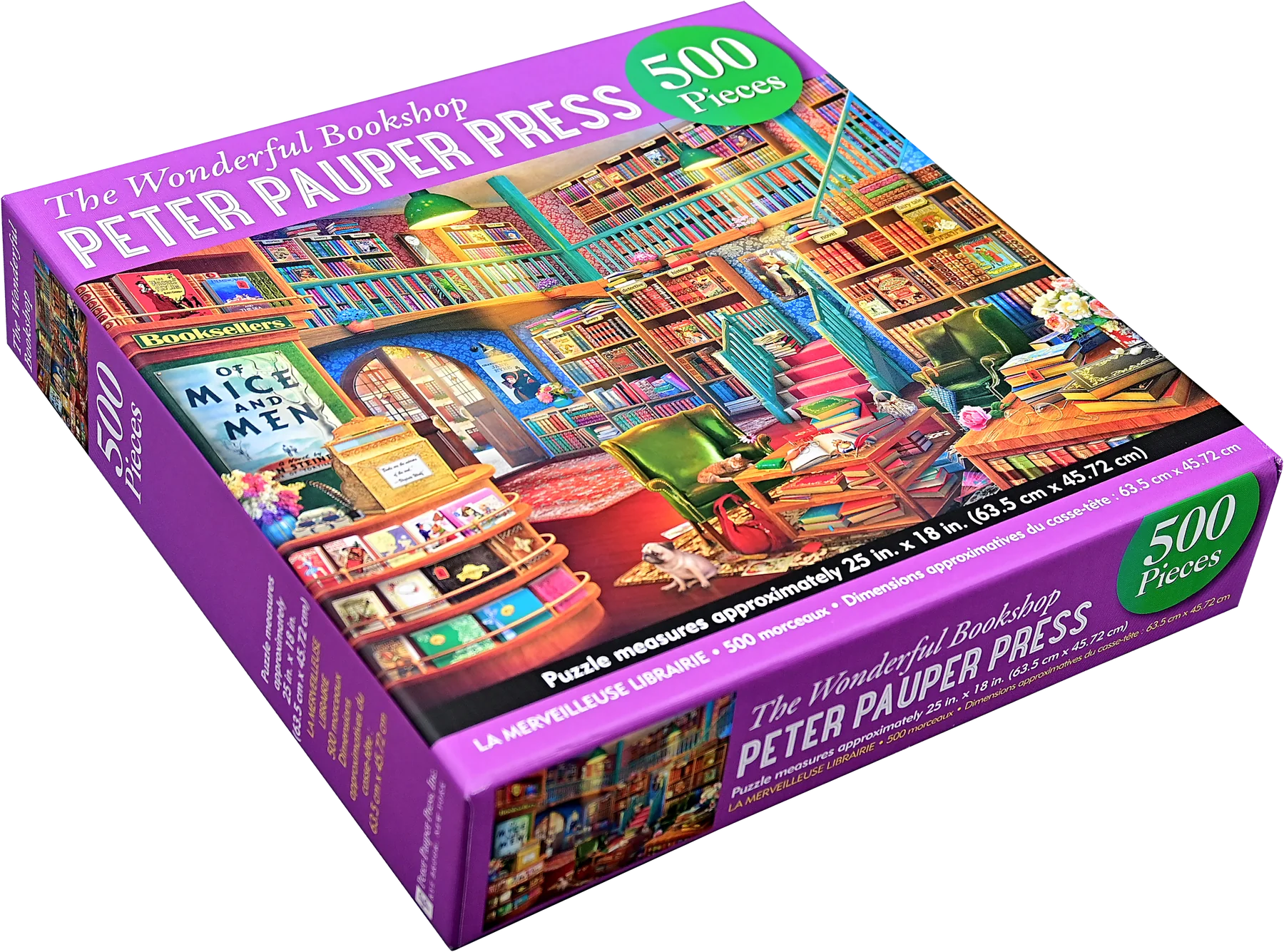Peter Pauper Press - Puzzle The Wonderful Bookshop 500 Piece