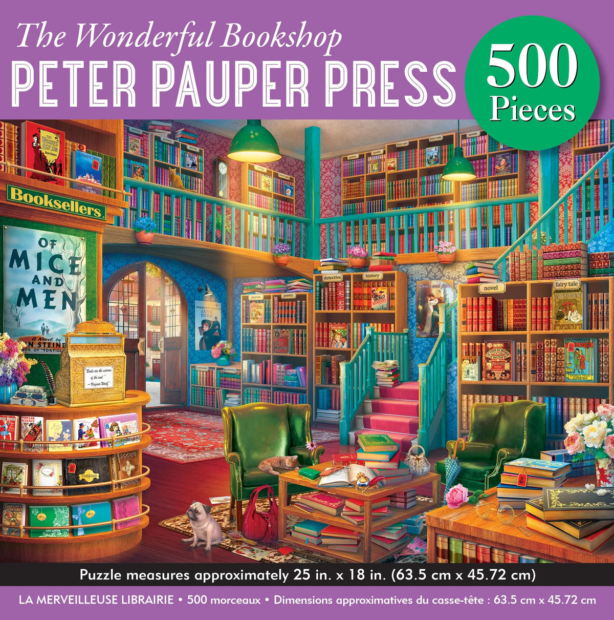 Peter Pauper Press - Puzzle The Wonderful Bookshop 500 Piece