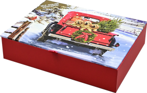 Peter Pauper Press - Holiday Cards 3 Labs in Red Truck w/ Tree
