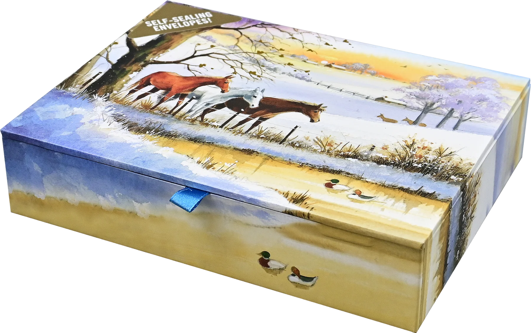 Peter Pauper Press - Holiday Cards Set Horses in Winter